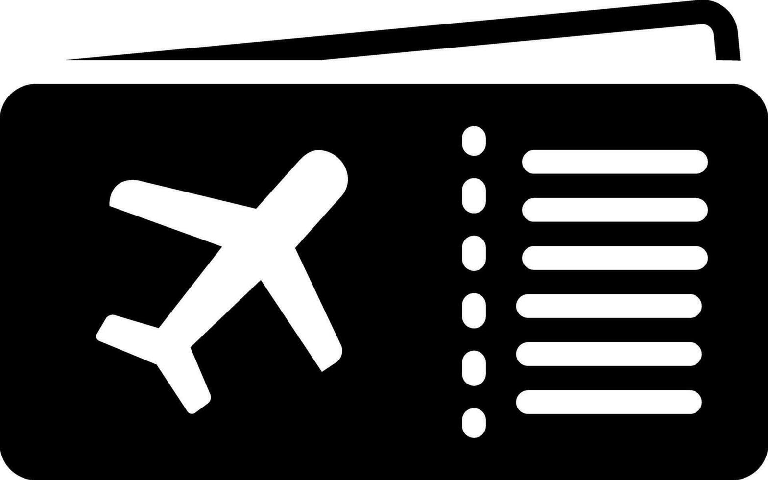 solid icon for airfare vector