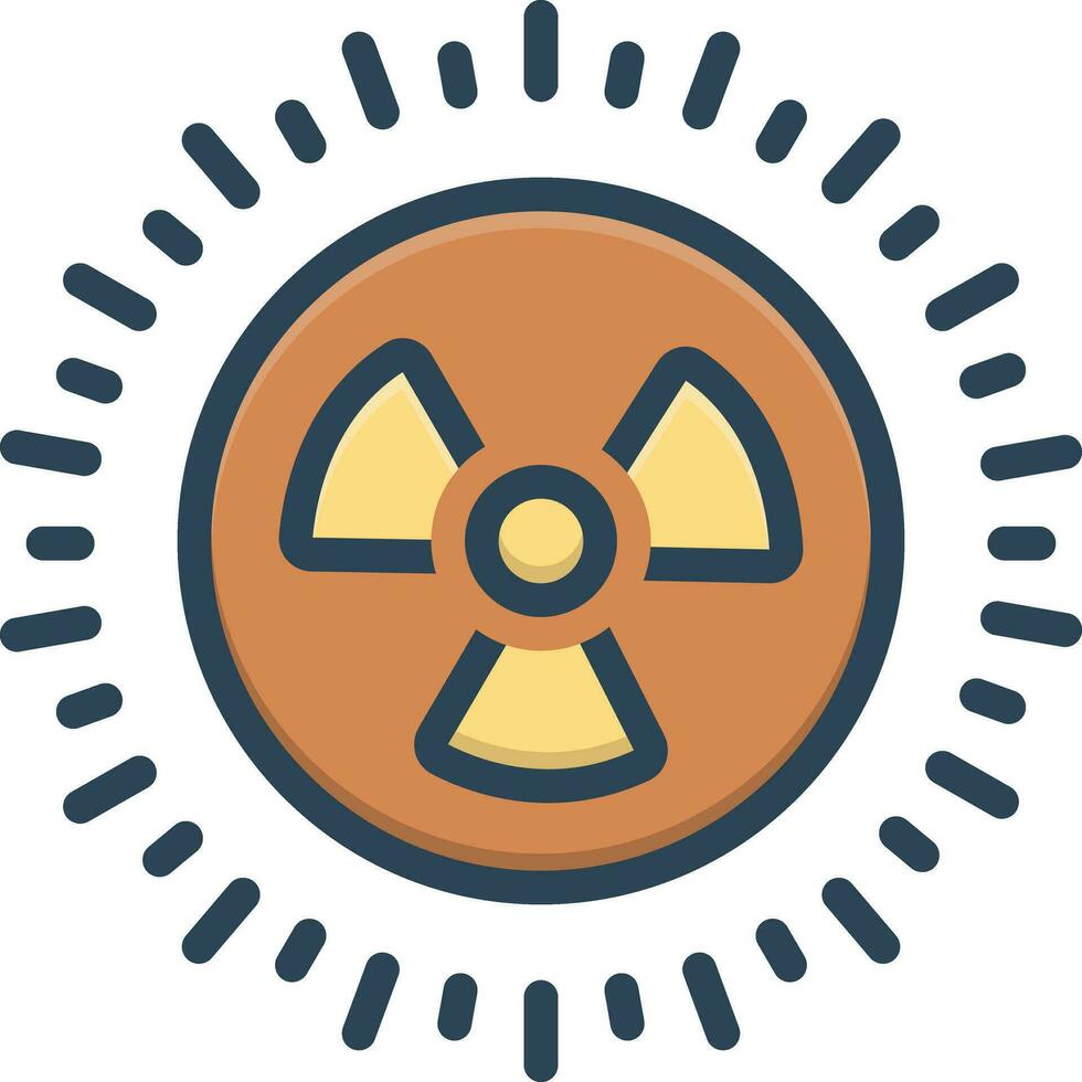 color icono para nuclear vector