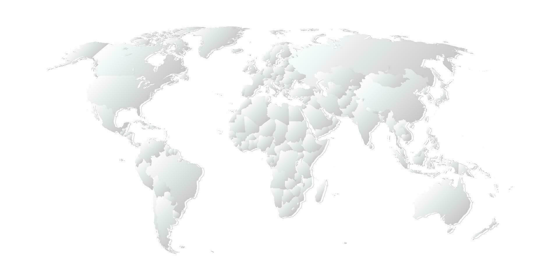 Modern World Map with Connection Lines And Capital Cities vector
