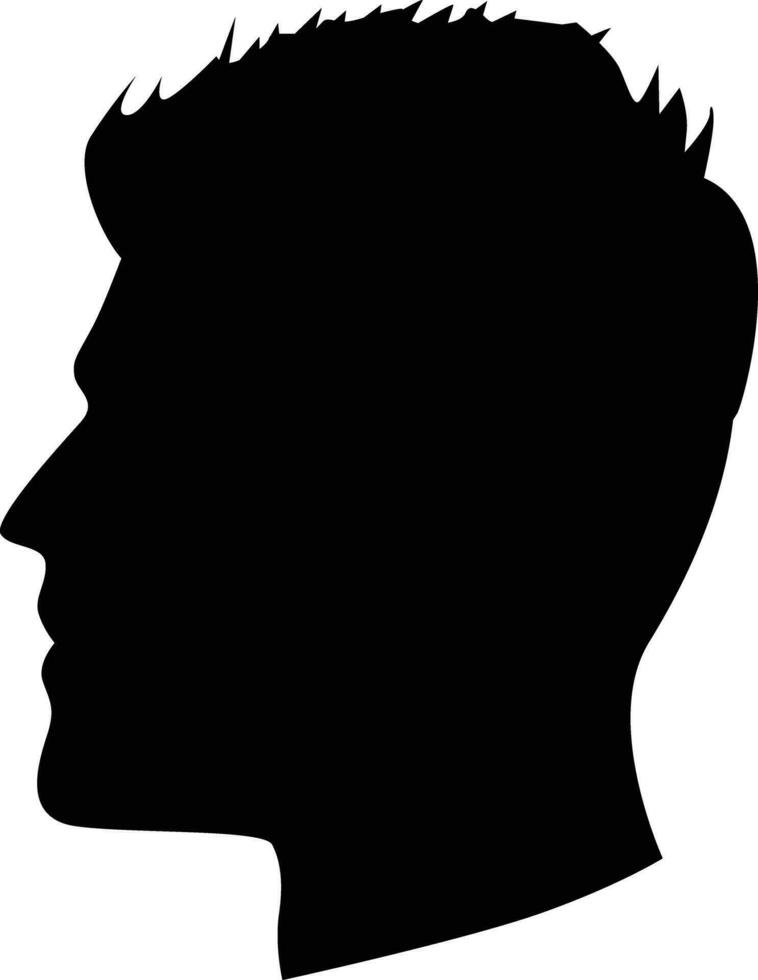 Man head silhouette. Vector illustration.