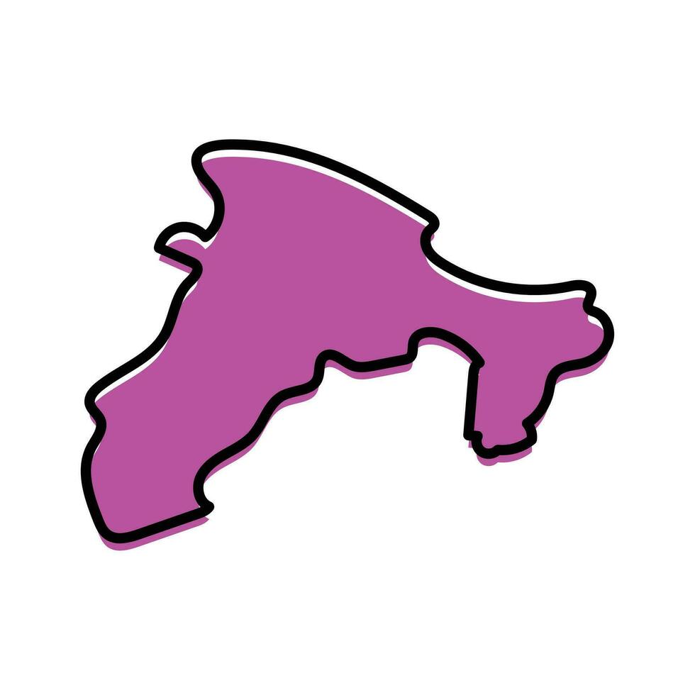 The Bejaia states of Algeria map design vector