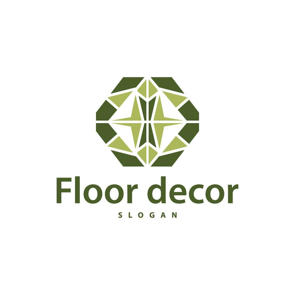 piso logo sencillo resumen diseño hogar decoración cerámico loseta vector ilustración