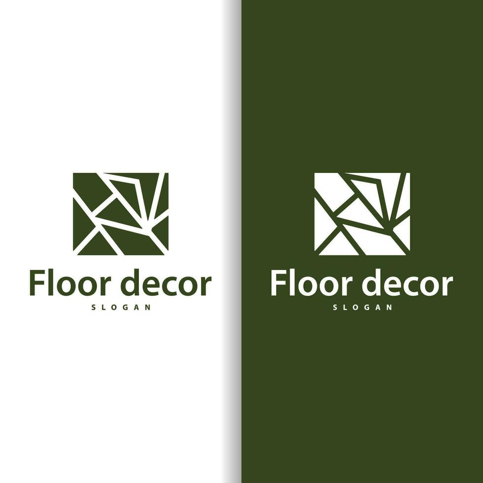 Floor logo simple abstract design home decoration Ceramic tile vector illustration