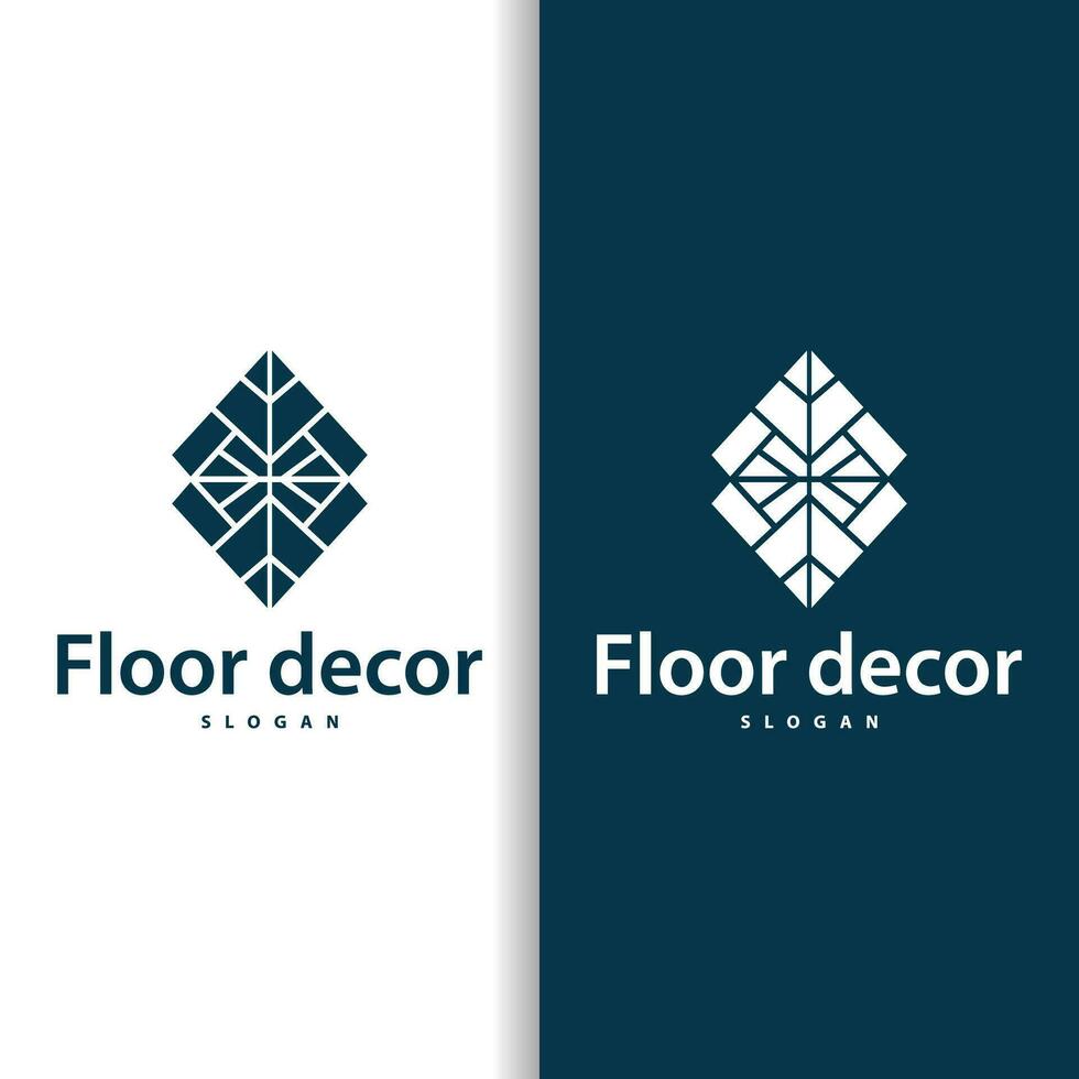 piso logo sencillo resumen diseño hogar decoración cerámico loseta vector ilustración