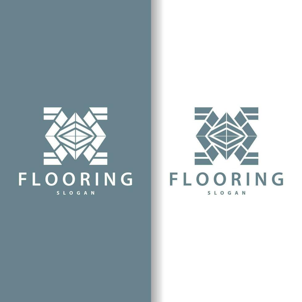 Floor logo simple abstract design home decoration Ceramic tile vector illustration