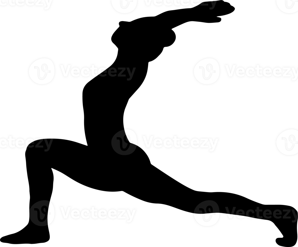 The Yoga Body Silhouette for sport concept. 35341424 PNG