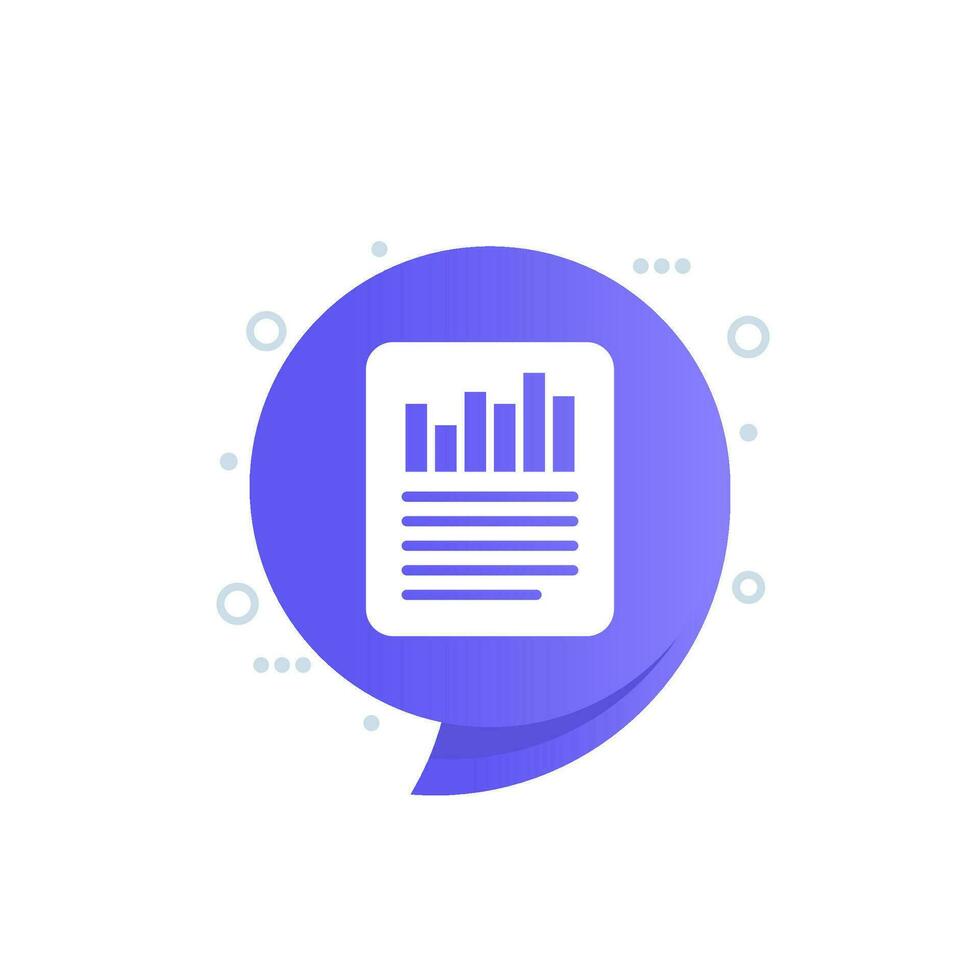 performance report icon for web vector