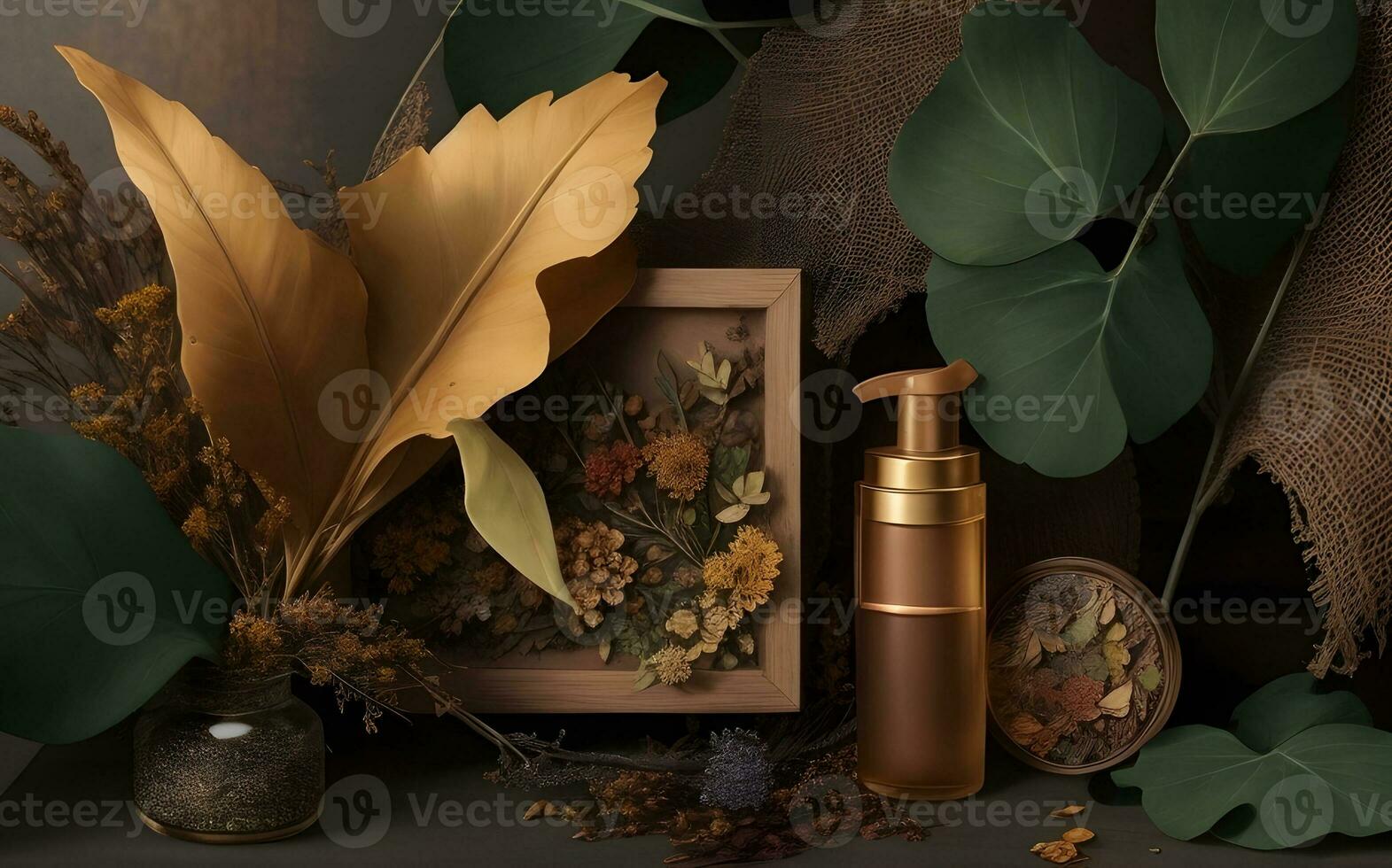 AI generated Cosmetic product mockup. photo