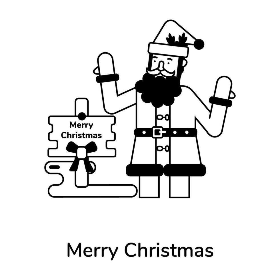 Trendy Merry Christmas vector