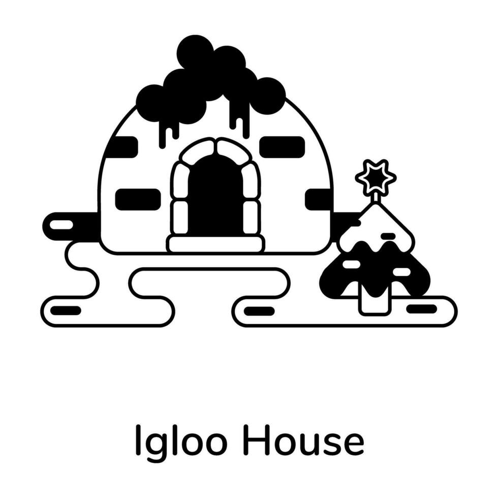 Trendy Igloo House vector