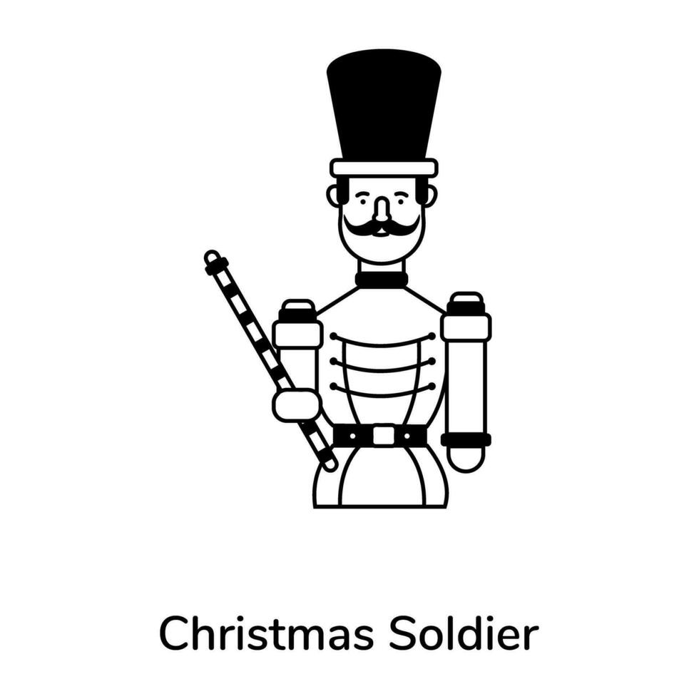 Trendy Christmas Soldier vector