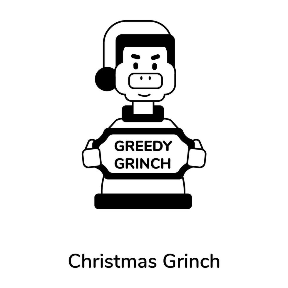 Trendy Christmas Grinch vector