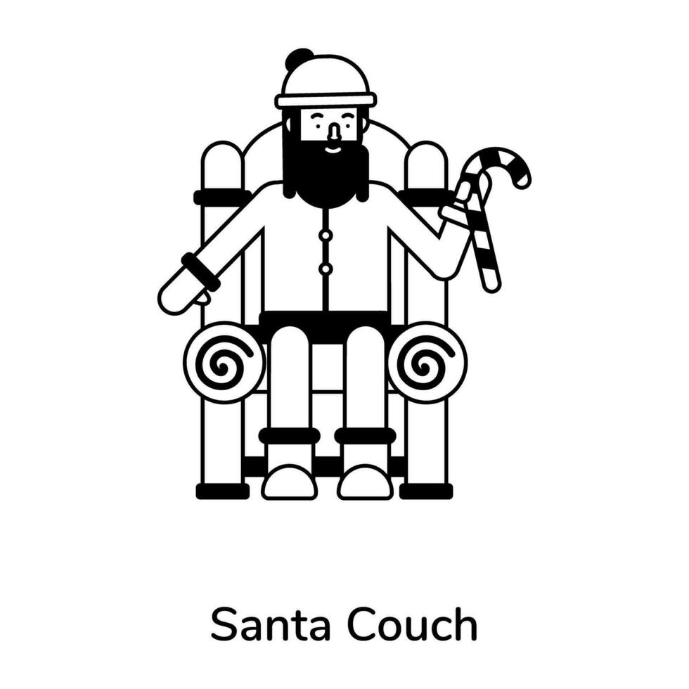 Trendy Santa Couch vector