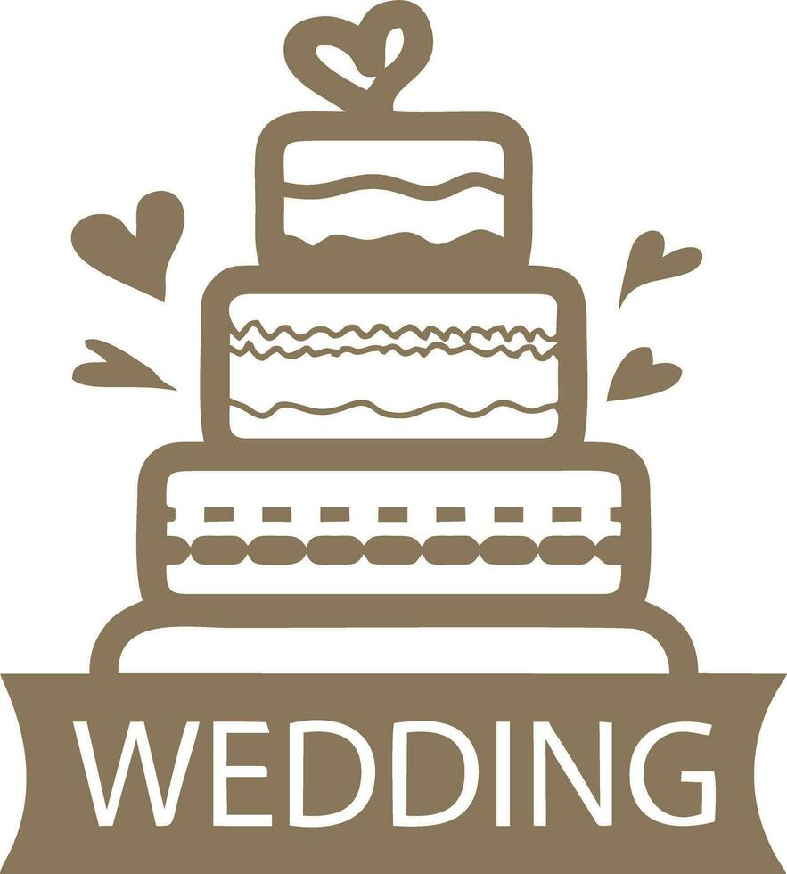 Logo cake birthdays food vector
