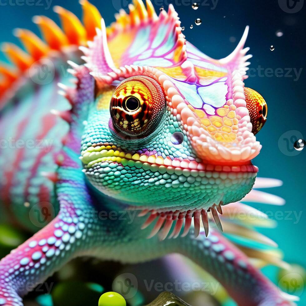 AI generated an underwater creature with the ability to change its appearance, mimicking its surroundings like a chameleon. ai generative photo