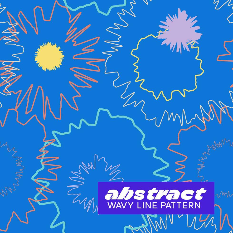 Abstract wavy lines pattern vector