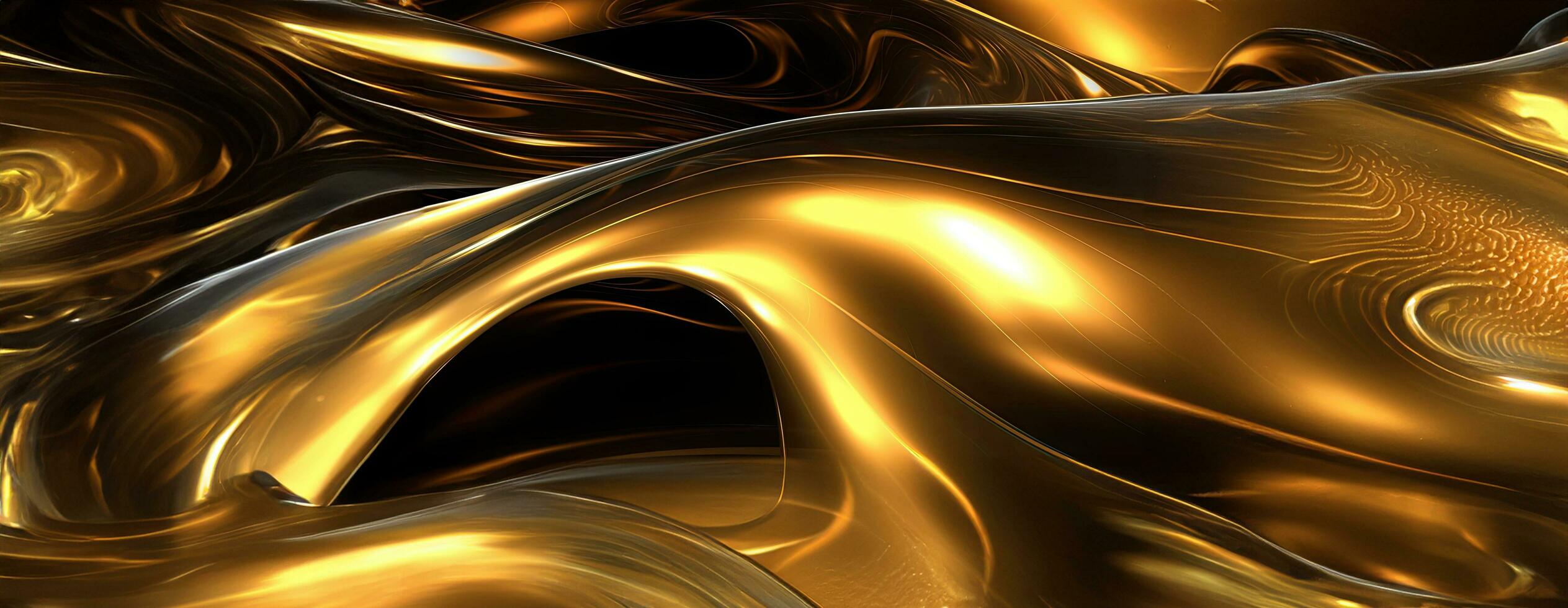 AI generated Gold background or texture and gradients shadow. AI Generative. photo