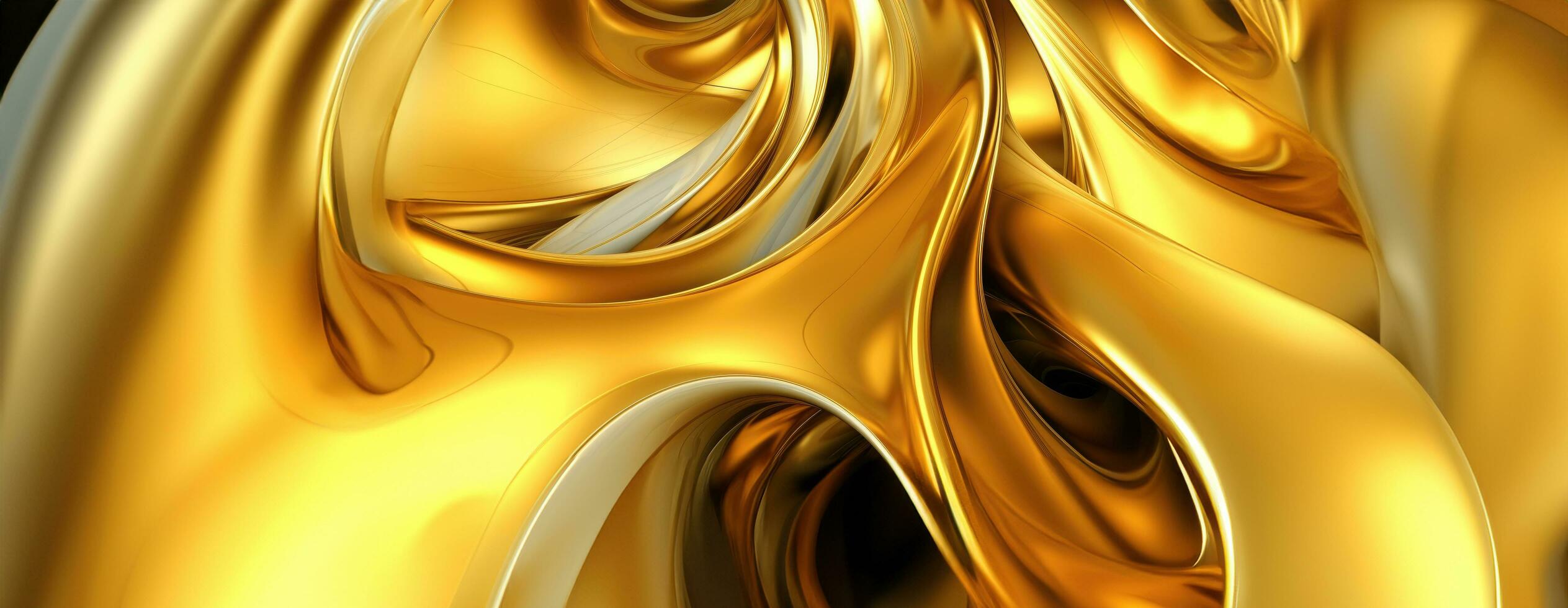 AI generated Gold background or texture and gradients shadow. AI Generative. photo