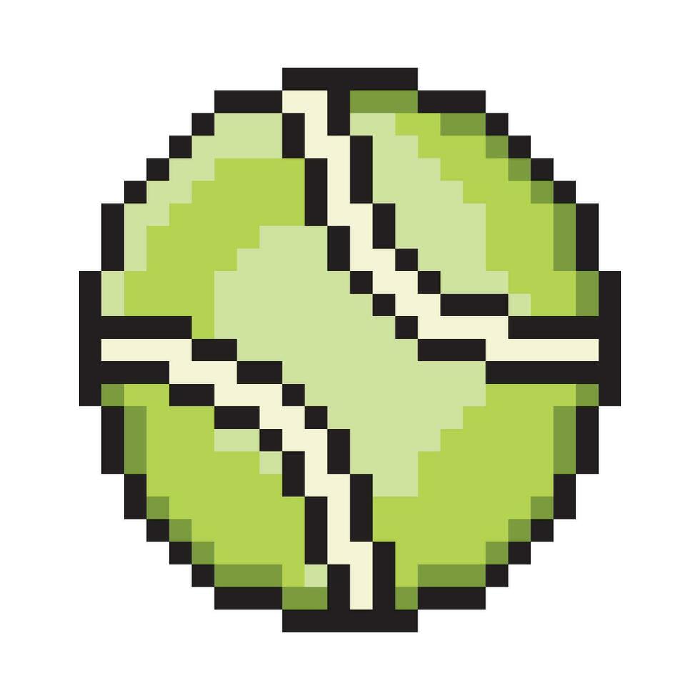 Tennis ball with pixel art design vector