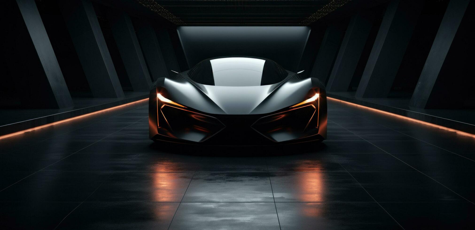 AI generated the new sport car prototype with a black background, photo