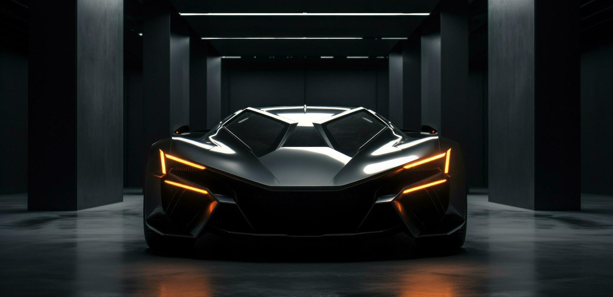 AI generated the new sport car prototype with a black background, photo