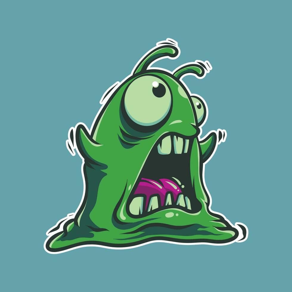 cartoon monster vector illustration for graphic resources