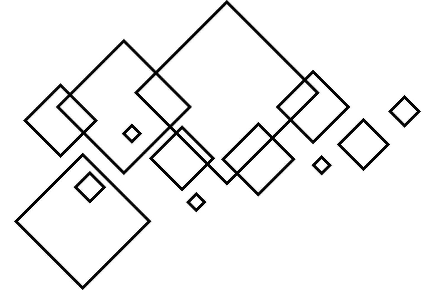 geométrico cuadrado formas antecedentes vector. cuadrado formas modelo pared fondo de pantalla vector con líneas