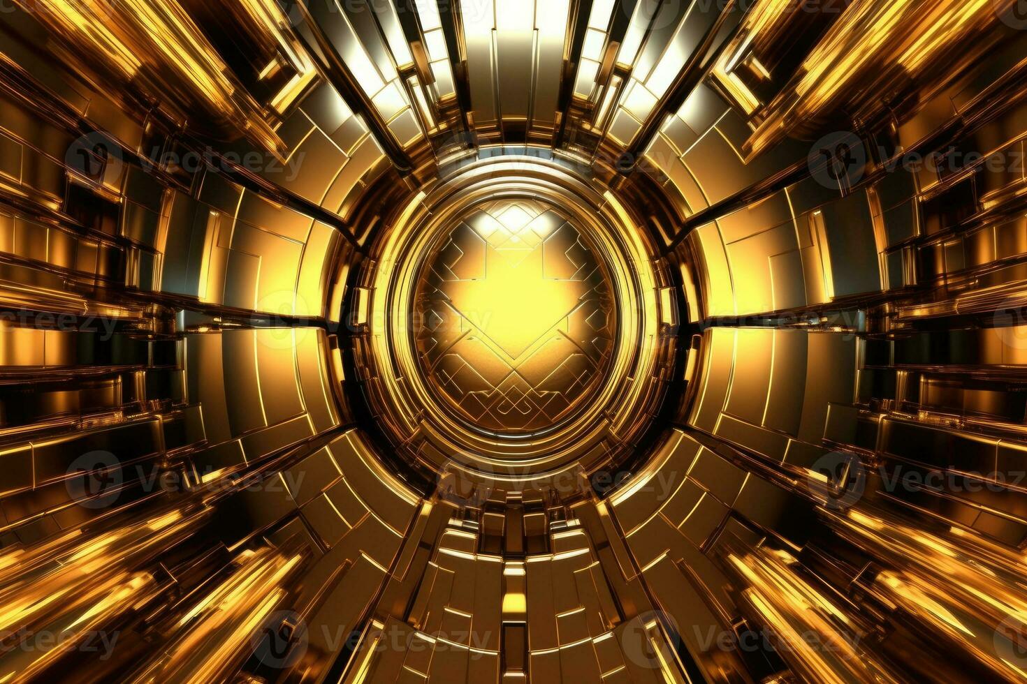 AI generated Gold background or texture and gradients shadow. AI Generative. photo