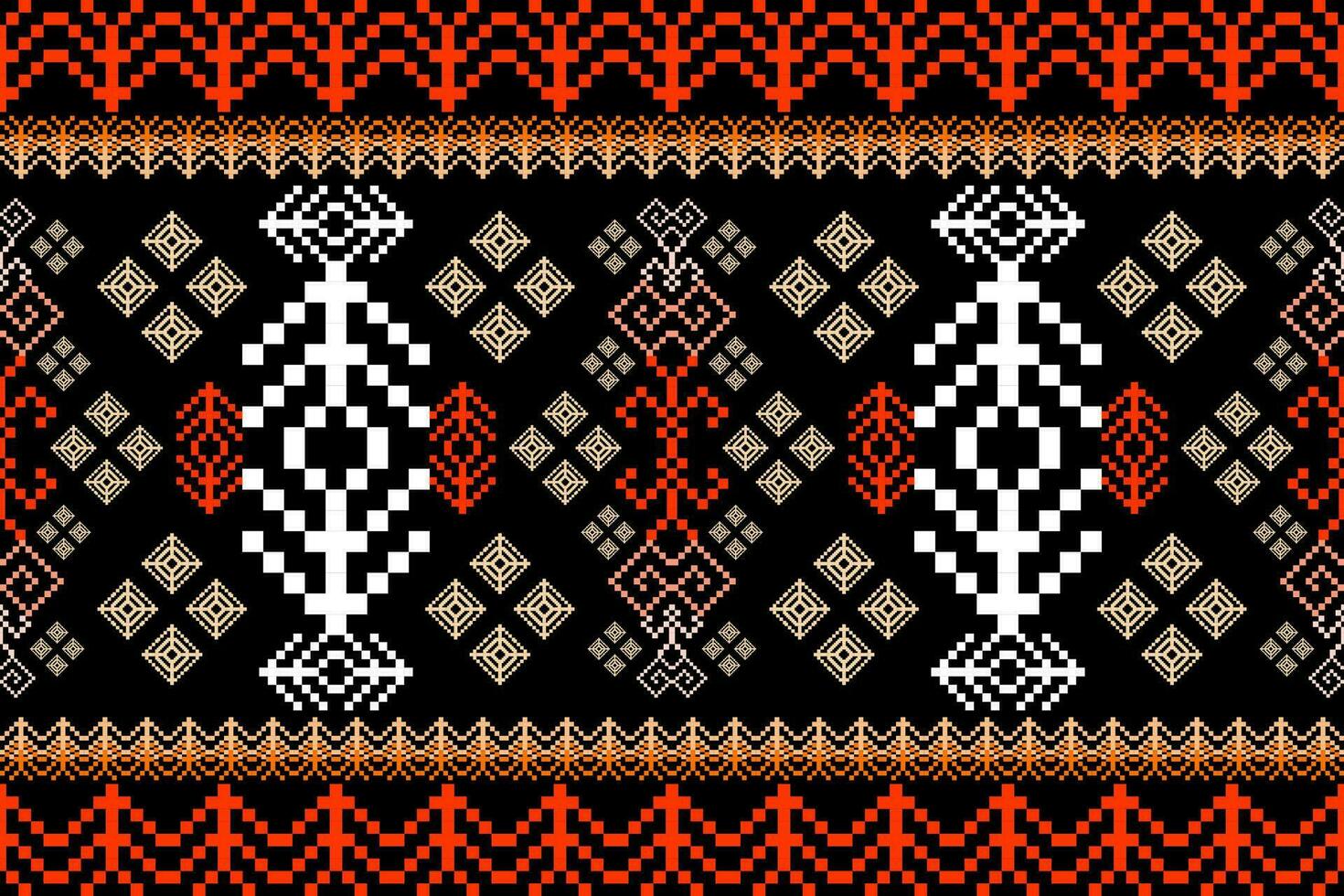 geométrico étnico azteca bordado estilo.figura ikat oriental tradicional Arte patrón de diseño para étnico fondo,fondo de pantalla,moda,ropa,envoltura,tela,elemento,pareo,gráfico,vector ilustración. vector