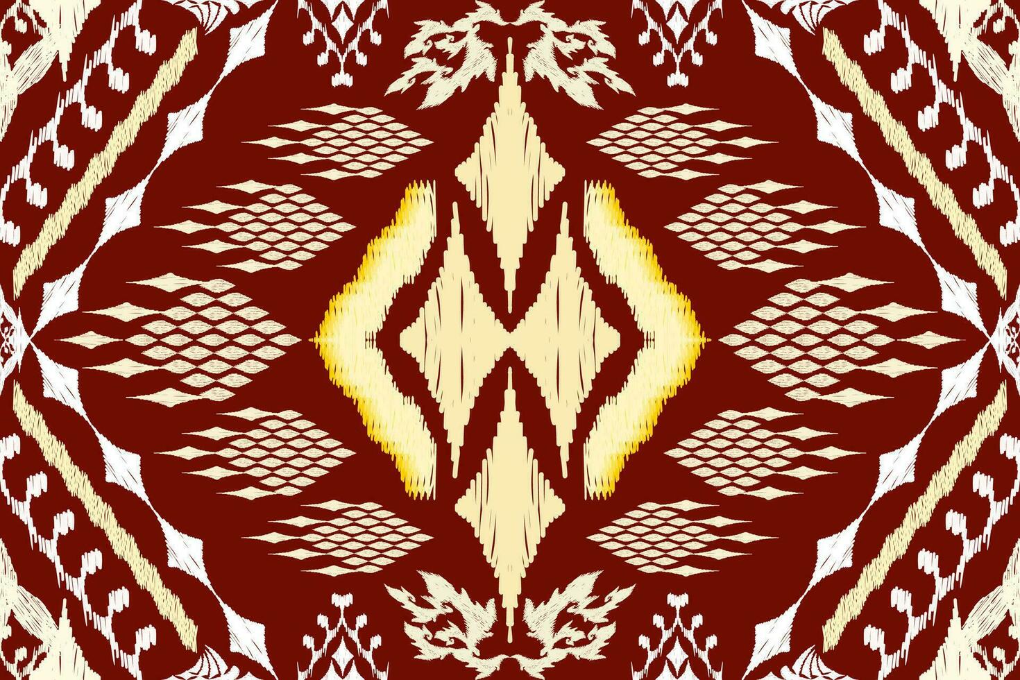 Geometric ethnic aztec embroidery style.Figure ikat oriental traditional art pattern.Design for ethnic background,wallpaper,fashion,clothing,wrapping,fabric,element,sarong,graphic,vector illustration. vector