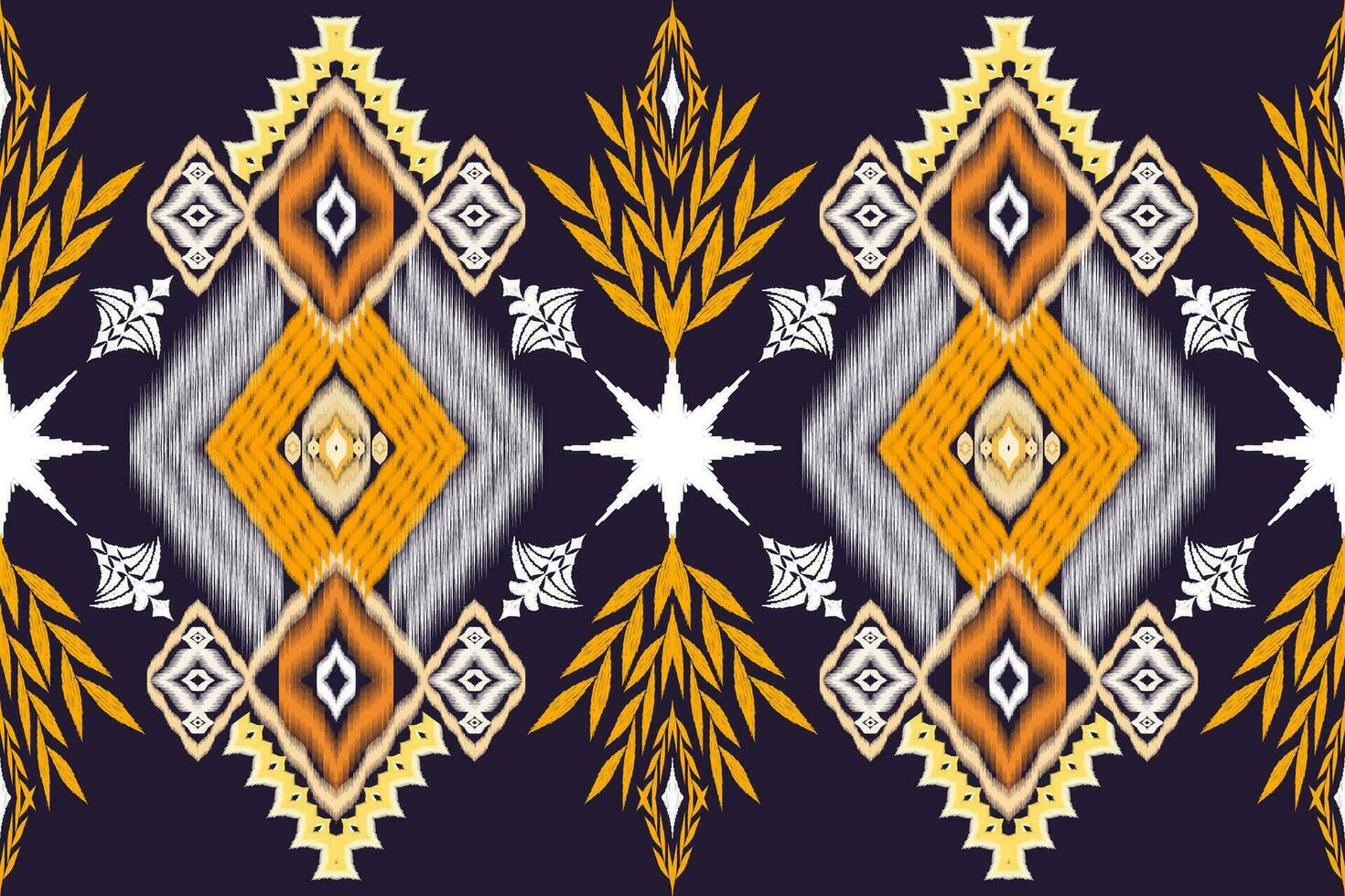 Geometric ethnic aztec embroidery style.Figure ikat oriental traditional art pattern.Design for ethnic background,wallpaper,fashion,clothing,wrapping,fabric,element,sarong,graphic,vector illustration. vector