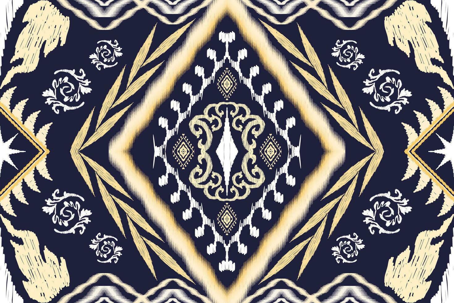 Geometric ethnic aztec embroidery style.Figure ikat oriental traditional art pattern.Design for ethnic background,wallpaper,fashion,clothing,wrapping,fabric,element,sarong,graphic,vector illustration. vector