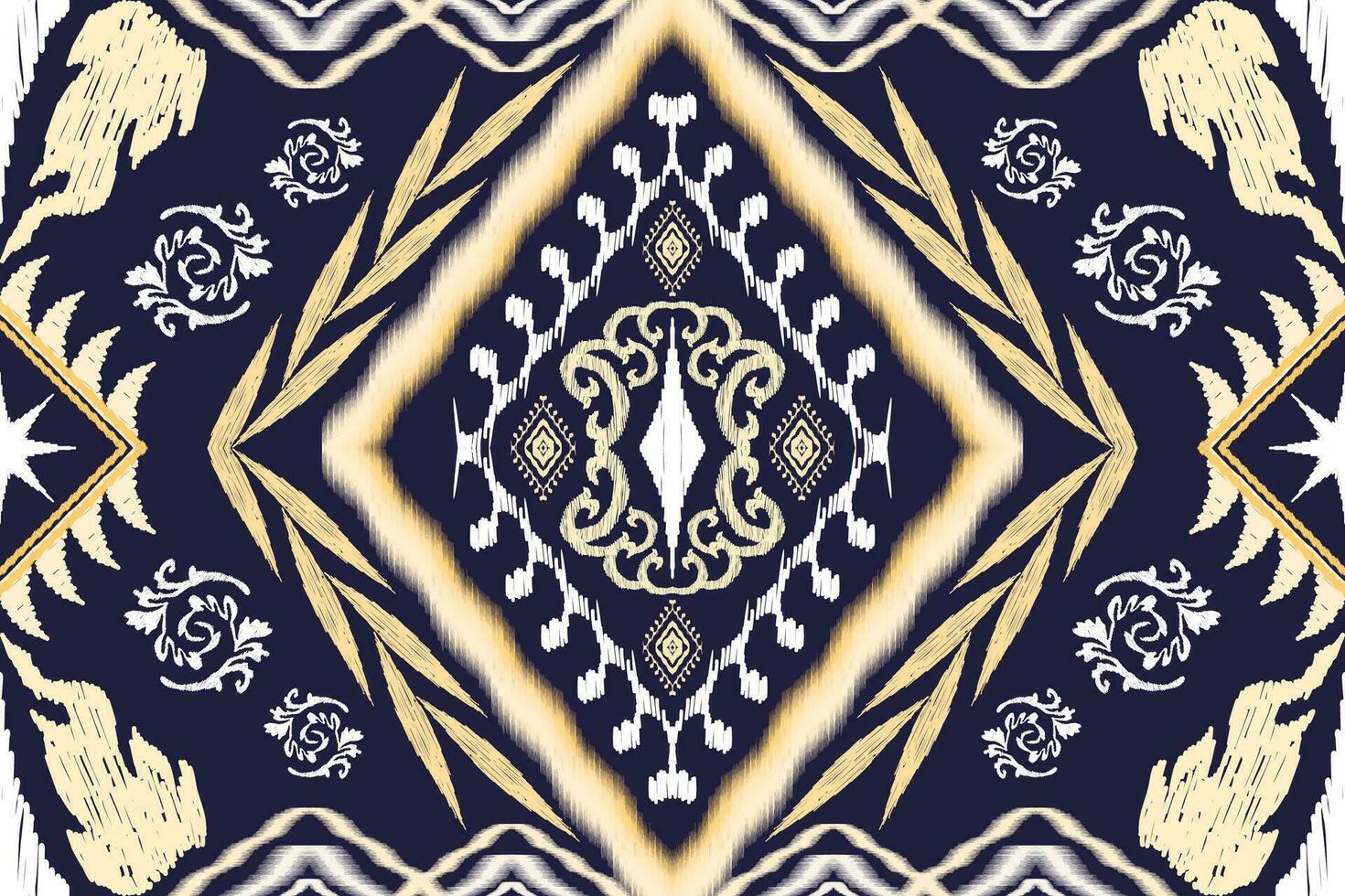 Geometric ethnic aztec embroidery style.Figure ikat oriental traditional art pattern.Design for ethnic background,wallpaper,fashion,clothing,wrapping,fabric,element,sarong,graphic,vector illustration. vector