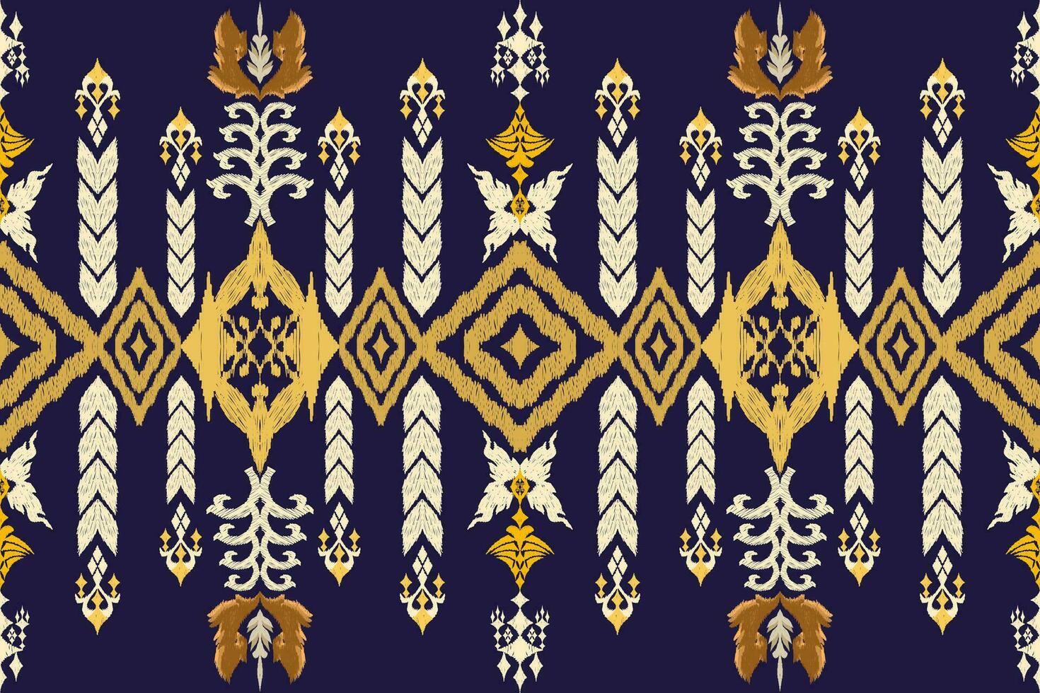 Ikat ethnic aztec embroidery style.Figure Geometric oriental traditional art pattern.Design for ikat background,wallpaper,fashion,clothing,wrapping,fabric,element,sarong,graphic,vector illustration. vector