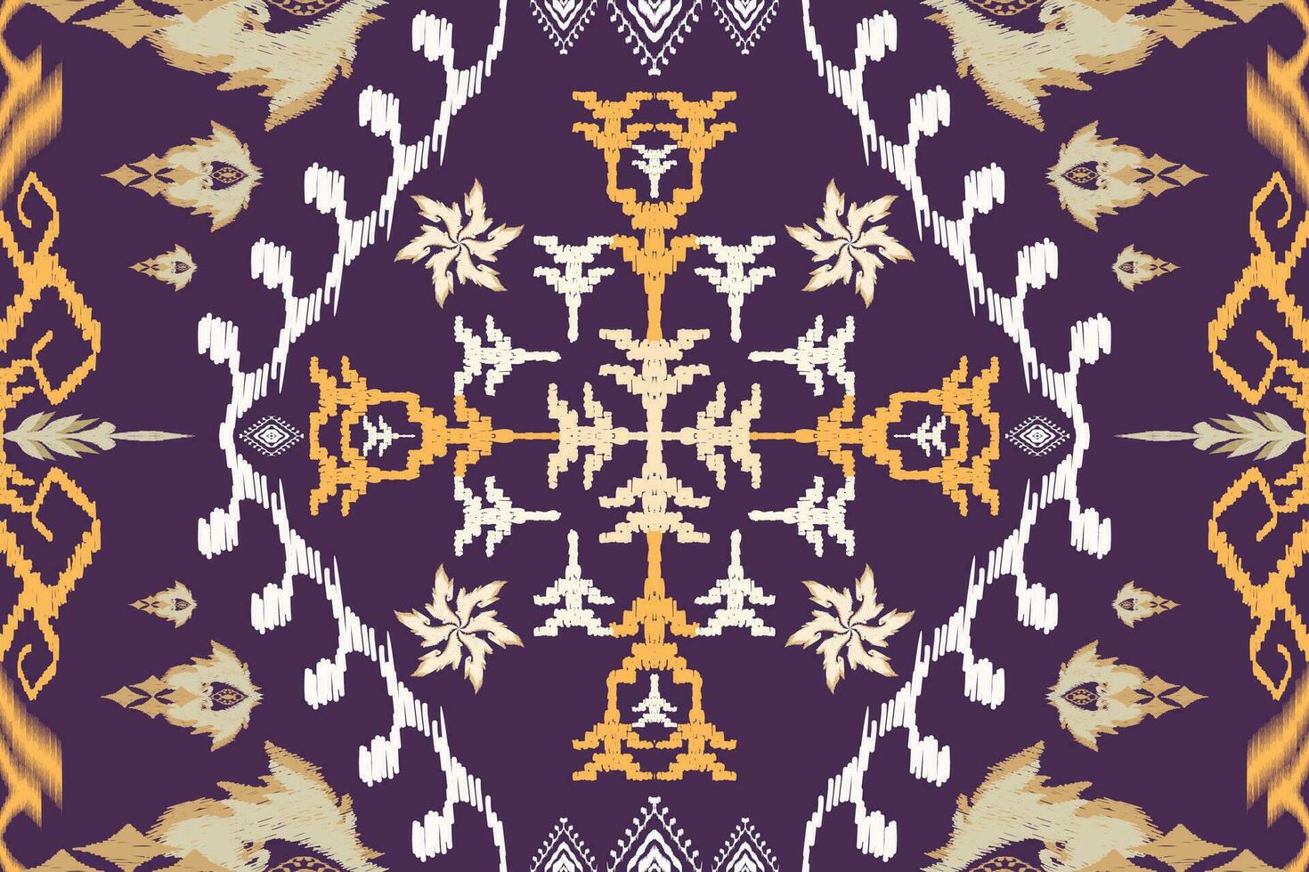 Geometric ethnic aztec embroidery style.Figure ikat oriental traditional art pattern.Design for ethnic background,wallpaper,fashion,clothing,wrapping,fabric,element,sarong,graphic,vector illustration. vector