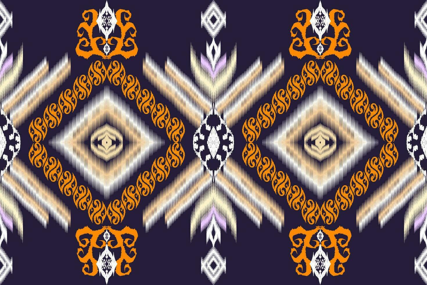 Ikat ethnic aztec embroidery style.Figure Geometric oriental traditional art pattern.Design for ikat background,wallpaper,fashion,clothing,wrapping,fabric,element,sarong,graphic,vector illustration. vector