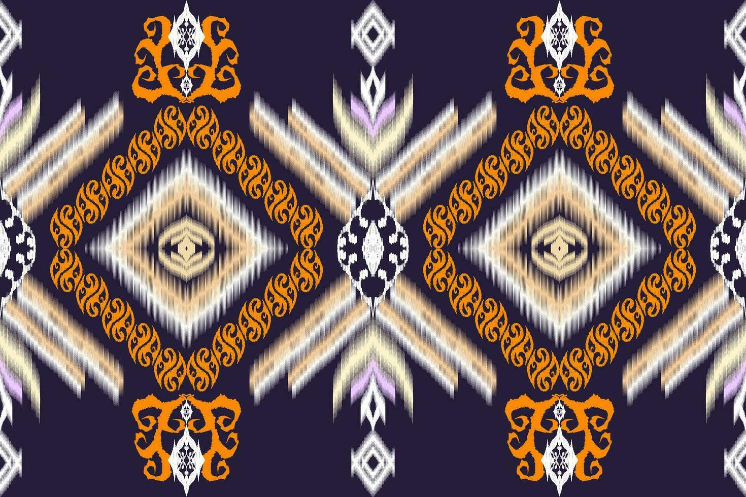 Ikat ethnic aztec embroidery style.Figure Geometric oriental traditional art pattern.Design for ikat background,wallpaper,fashion,clothing,wrapping,fabric,element,sarong,graphic,vector illustration. vector