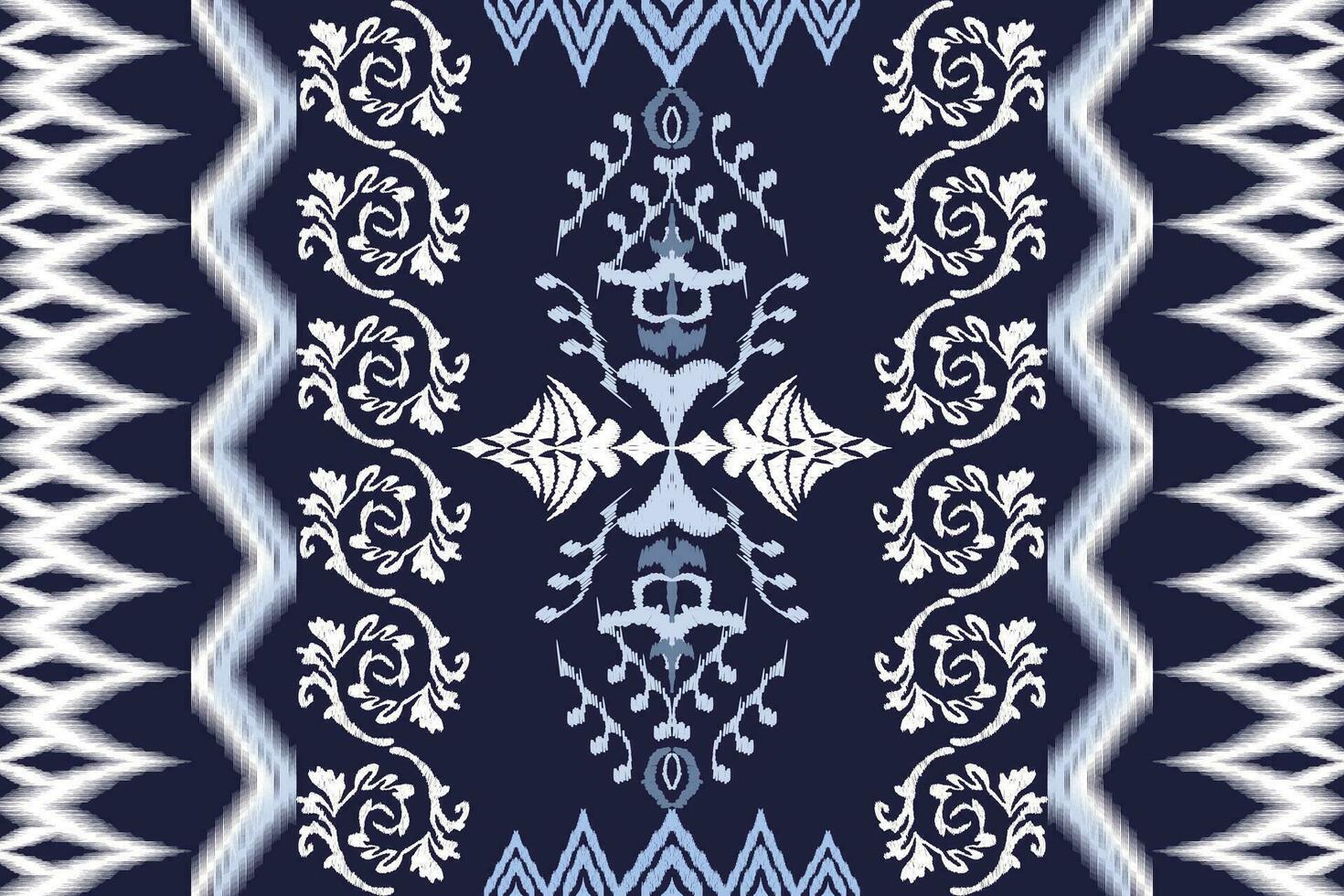 Ikat ethnic aztec embroidery style.Figure Geometric oriental traditional art pattern.Design for ikat background,wallpaper,fashion,clothing,wrapping,fabric,element,sarong,graphic,vector illustration. vector