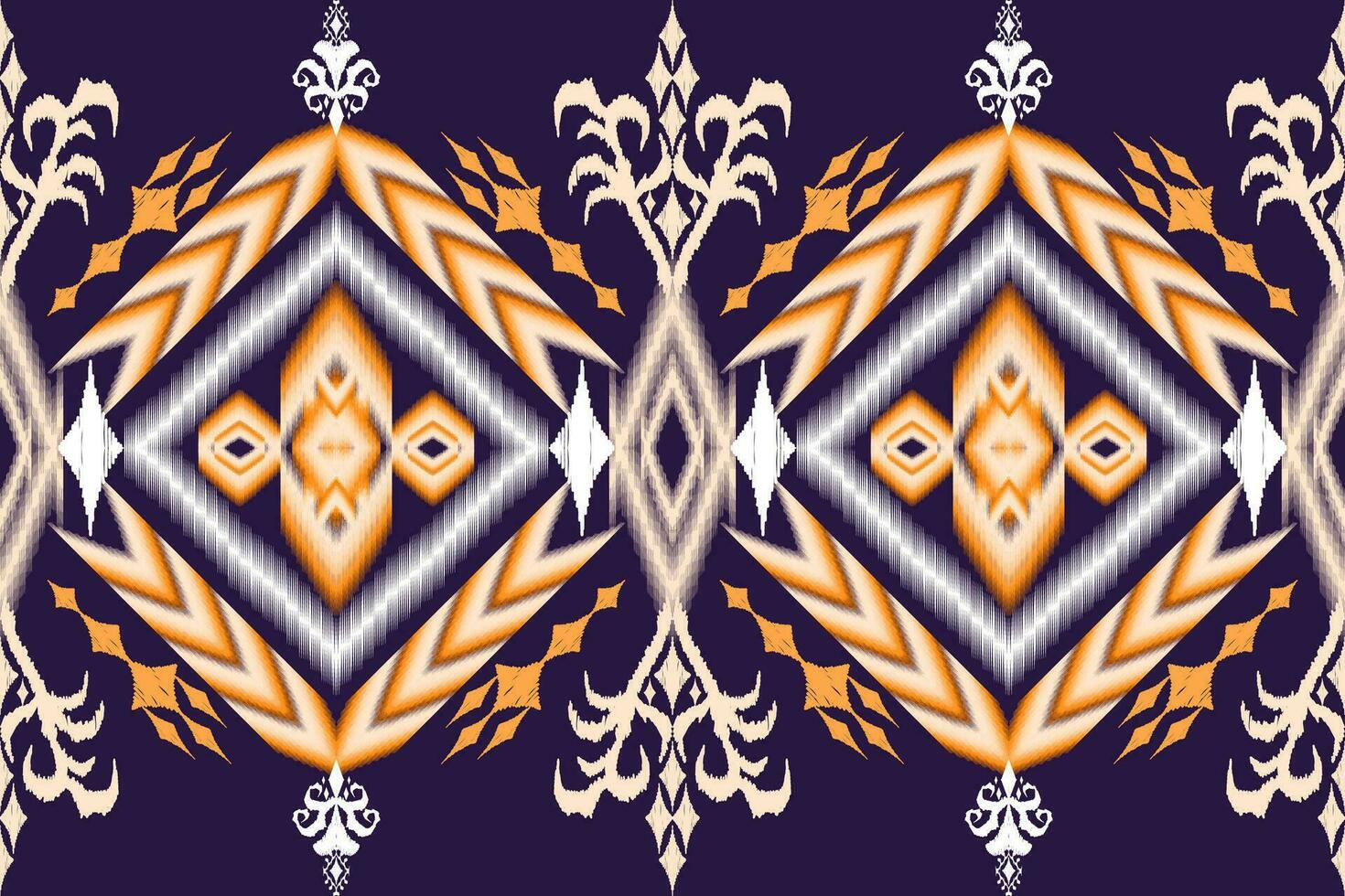 Ikat ethnic aztec embroidery style.Figure Geometric oriental traditional art pattern.Design for ikat background,wallpaper,fashion,clothing,wrapping,fabric,element,sarong,graphic,vector illustration. vector