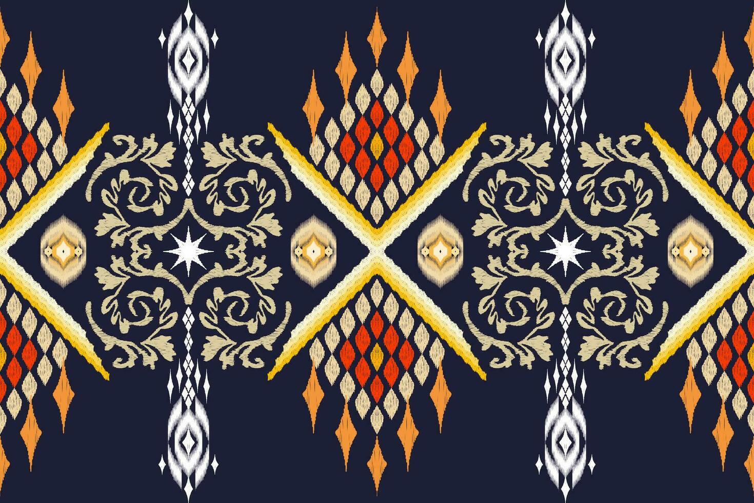 ikat étnico azteca bordado estilo.figura geométrico oriental tradicional Arte patrón de diseño para ikat fondo,fondo de pantalla,moda,ropa,envoltura,tela,elemento,pareo,gráfico,vector ilustración. vector