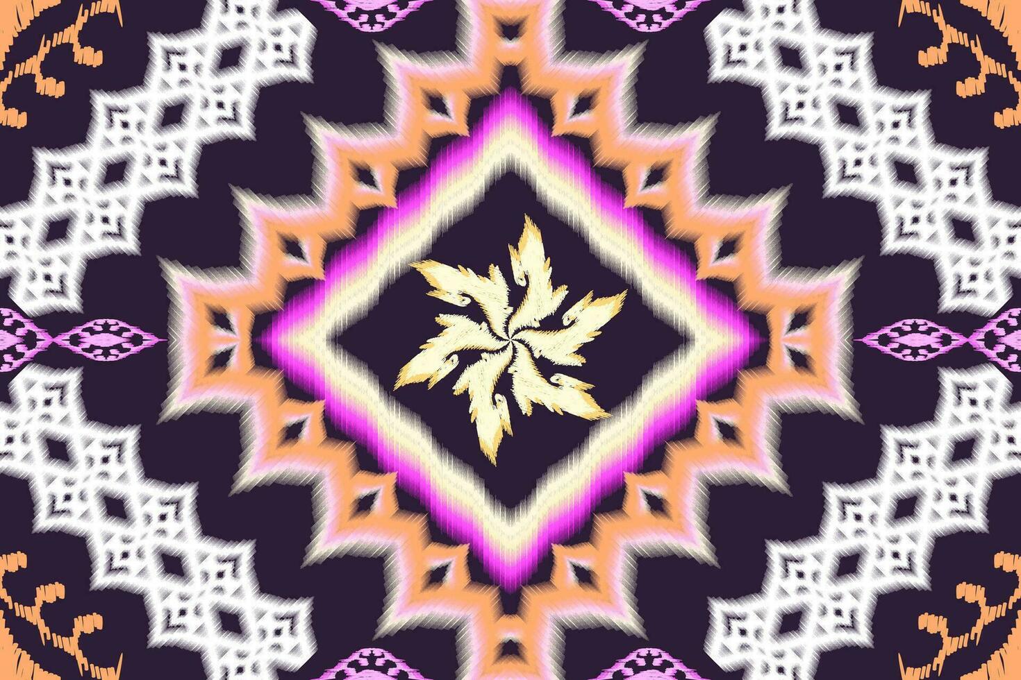 Geometric ethnic aztec embroidery style.Figure ikat oriental traditional art pattern.Design for ethnic background,wallpaper,fashion,clothing,wrapping,fabric,element,sarong,graphic,vector illustration. vector