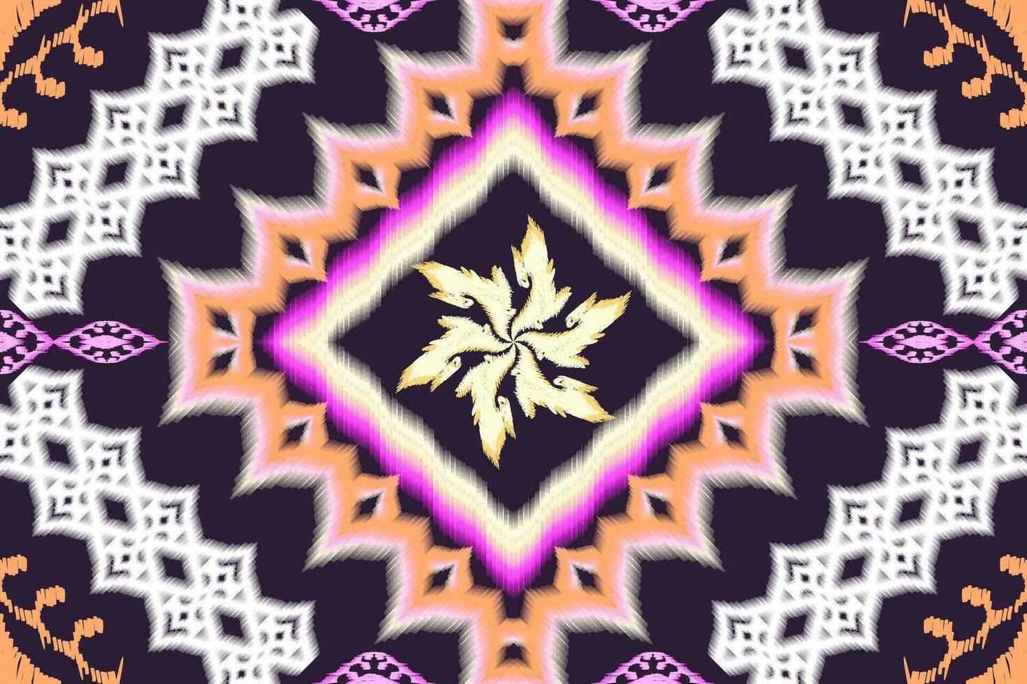 geométrico étnico azteca bordado estilo.figura ikat oriental tradicional Arte patrón de diseño para étnico fondo,fondo de pantalla,moda,ropa,envoltura,tela,elemento,pareo,gráfico,vector ilustración. vector