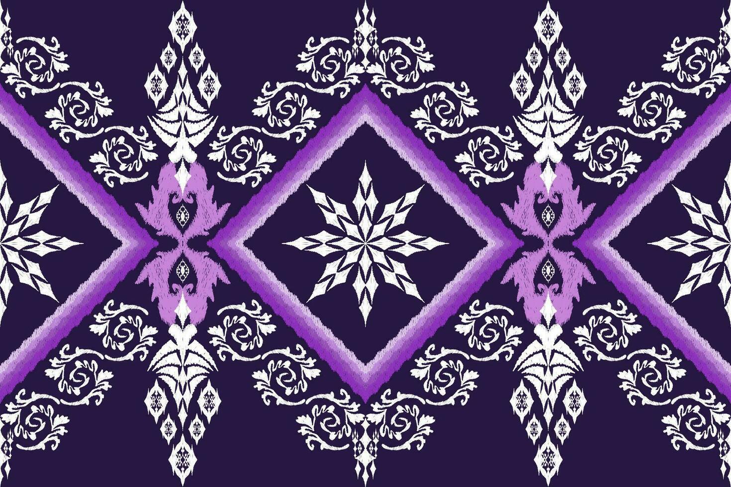 Ikat ethnic aztec embroidery style.Figure Geometric oriental traditional art pattern.Design for ikat background,wallpaper,fashion,clothing,wrapping,fabric,element,sarong,graphic,vector illustration. vector