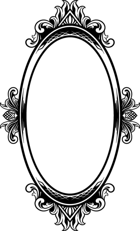 Vector mirror ornament frame 35345194 Vector Art at Vecteezy