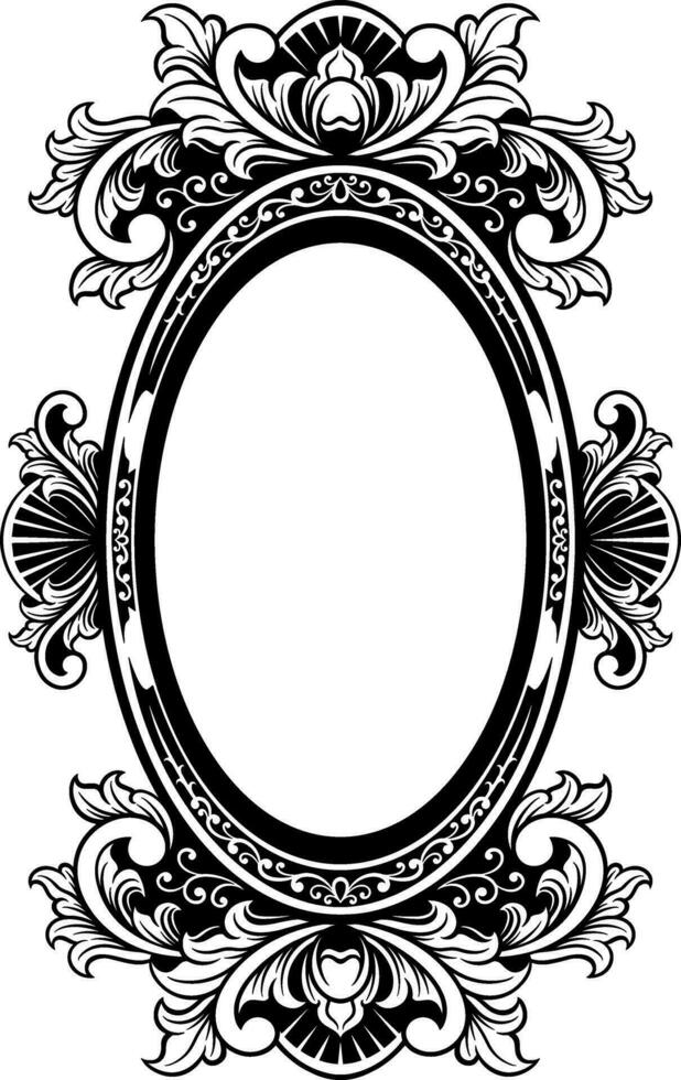 vector espejo ornamento marco