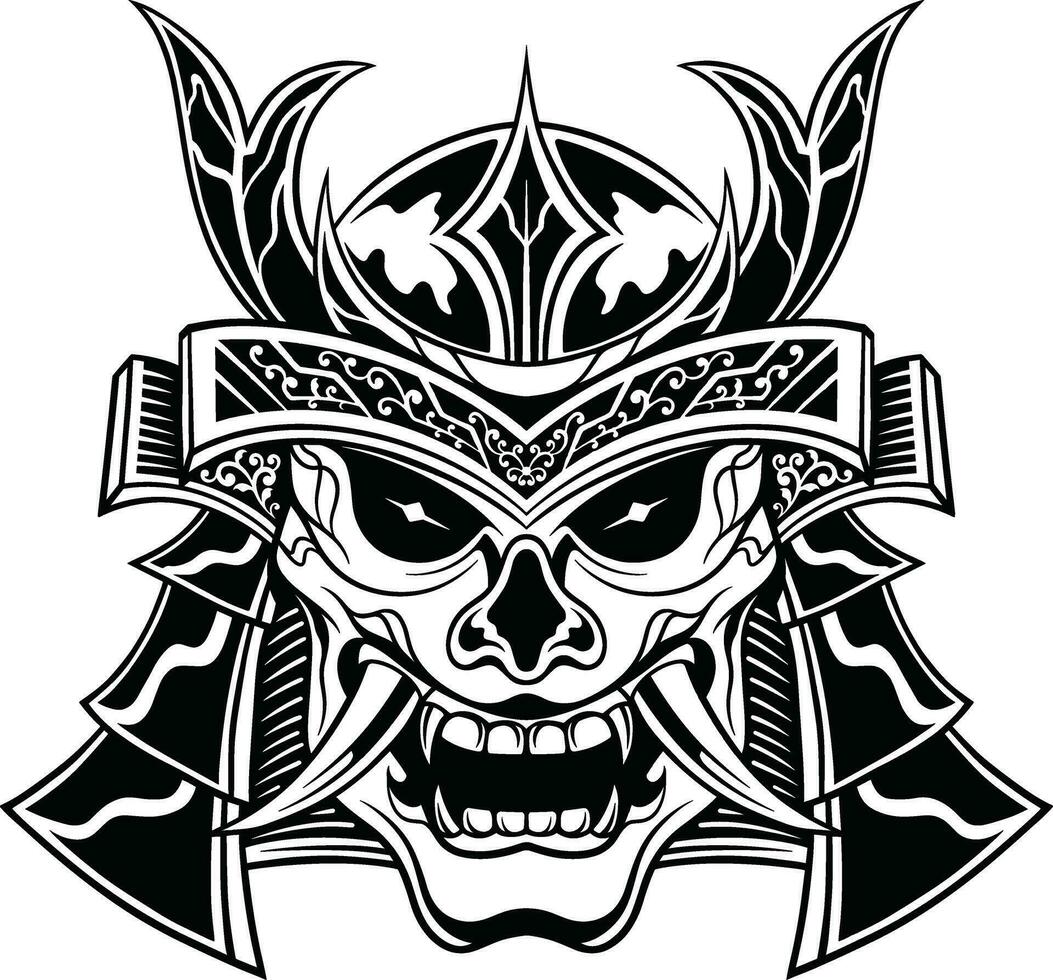 Vector illustration oni mask