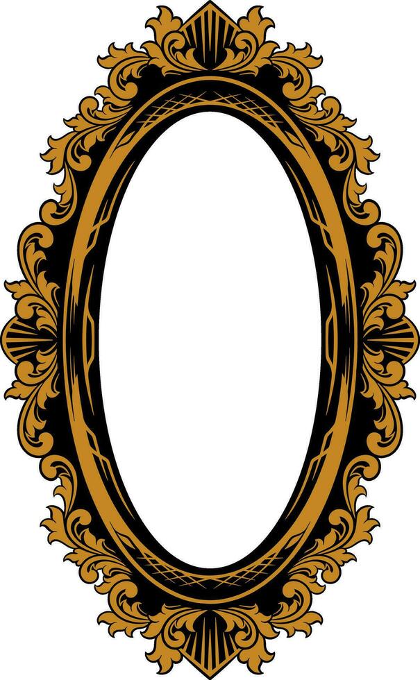Vector mirror ornament frame 35345240 Vector Art at Vecteezy