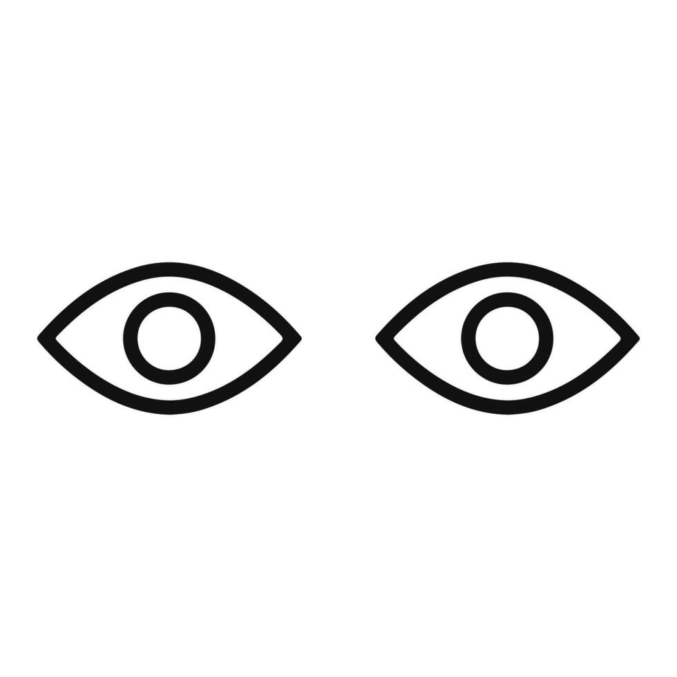 Eyes icon vector. Vision icon symbol isolated vector