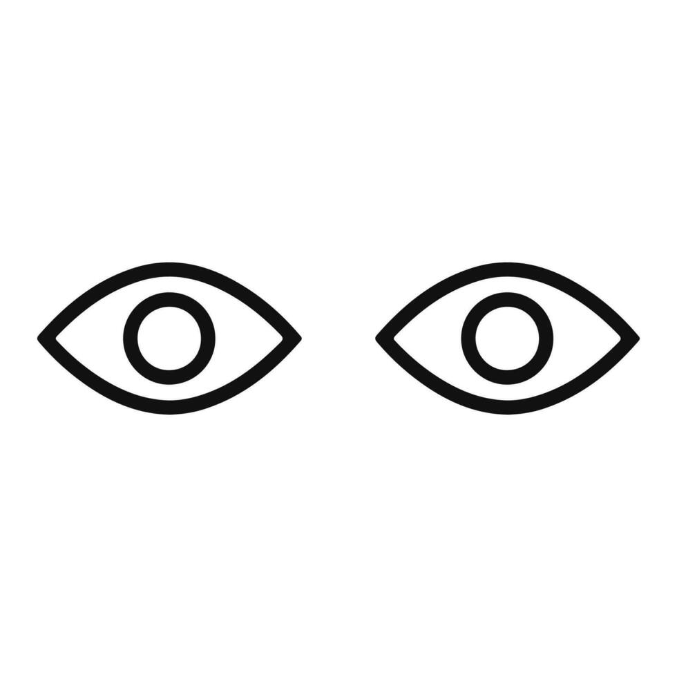 ojos icono vector. visión icono símbolo aislado vector