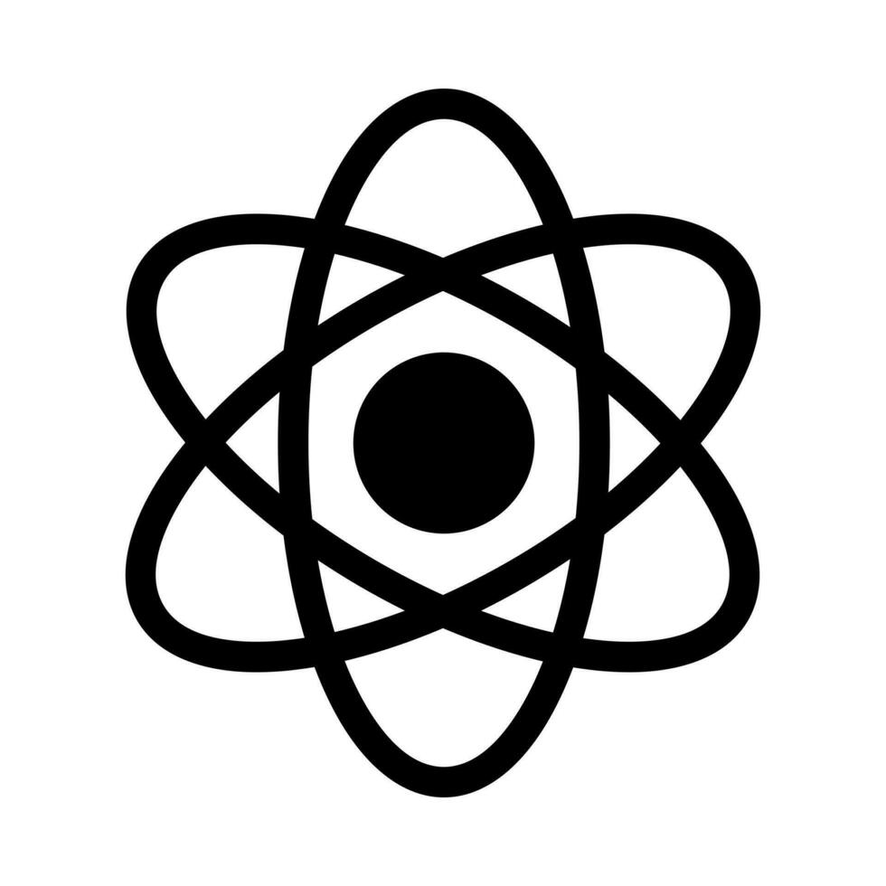 Atom icon for science, technology, and innovation vector